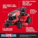 CRAFTSMAN T2400K | 46in 22HP TURN TIGHT Gas Riding Lawn Mower | KOHLER Twin-Cylinder 7000 Series Engine | Hydrostatic Transmission - Image 9