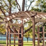 8′ Cedar Walk-Through Garden Arbor - Image 5