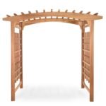 8′ Cedar Walk-Through Garden Arbor - Image 2