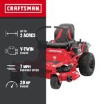 CRAFTSMAN Z5200 | 42 in Gas Zero-Turn Riding Lawn Mower | 20HP Kohler 7000 Twin-Cylinder Engine | High Back Seat (17RRFACS093) - Image 3