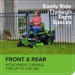 60V 30″ CrossoverT Riding Lawn Tractor with (4) 8.0 Ah Batteries and 600-Watt Charger - Image 11