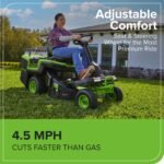 60V 30″ CrossoverT Riding Lawn Tractor with (4) 8.0 Ah Batteries and 600-Watt Charger - Image 8