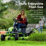 60V 42″ Cordless Battery CrossoverT Riding Lawn Mower, (4) 8.0 Ah Batteries and (2) Dual-Port Turbo Chargers - Image 11