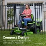 60V 30” CrossoverT Riding Lawn Tractor with (2) 8.0 Ah, (2) 4.0 Ah Batteries & 600-Watt Charger - Image 12
