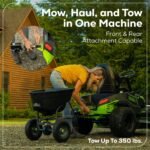 60V 42″ Cordless Battery CrossoverT Riding Lawn Mower: (6) 8.0 Ah Batteries and (3) Dual-Port Turbo Chargers - Image 23