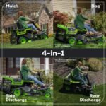 60V 30” CrossoverT Riding Lawn Tractor with (2) 8.0 Ah, (2) 4.0 Ah Batteries & 600-Watt Charger - Image 6