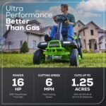 60V 30” CrossoverT Riding Lawn Tractor with (2) 8.0 Ah, (2) 4.0 Ah Batteries & 600-Watt Charger - Image 5