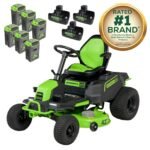 60V 42″ Cordless Battery CrossoverT Riding Lawn Mower: (6) 8.0 Ah Batteries and (3) Dual-Port Turbo Chargers - Image 5