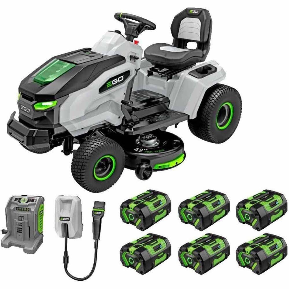 EGO-TR4204_01_77d8c268-e3c4-4d13-b957-b4e510387dec.jpg EGO TR4204 42″ Tractor Kit (6*6Ah, 700Charger+ACA1000) - Image 1