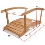 6′ Cedar Garden Bridge & Handrails - Image 3