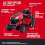 CRAFTSMAN T4400 | Riding Lawn Mower | 54-in Fabricated Deck | 24-HP Kawasaki V-Twin FR Engine | TURNTIGHT 5 in. Turning Radius - Image 5